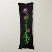 Coussins Longs Oreiller Corporel Réversible Alien Floral Pastel G (Devant (Vertical))