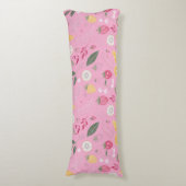 Coussins Longs Oreiller Corporel Rose Fleur et Fraise (Devant (Vertical))