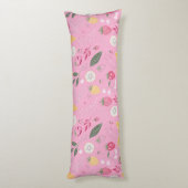 Coussins Longs Oreiller Corporel Rose Fleur et Fraise (Dos (Vertical))