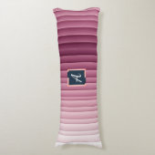 Coussins Longs Oreiller corporel vertical dégradé rose monogramme (Devant (Vertical))