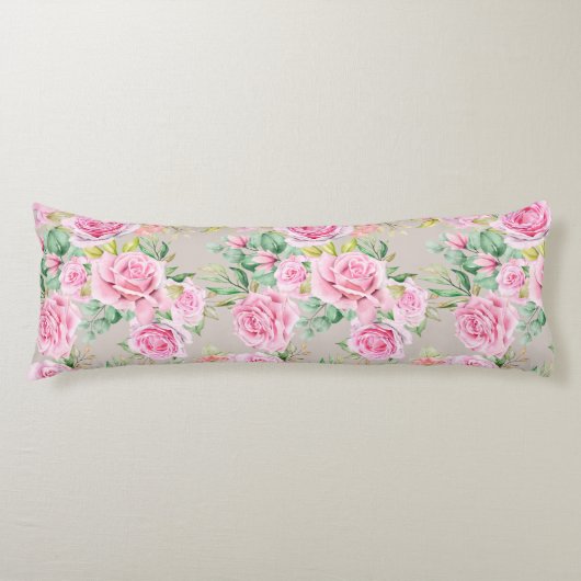 Coussins Longs Oreiller corps à motif floral (Devant)