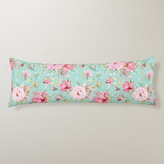 Coussins Longs Oreiller corps à motif floral (Devant)