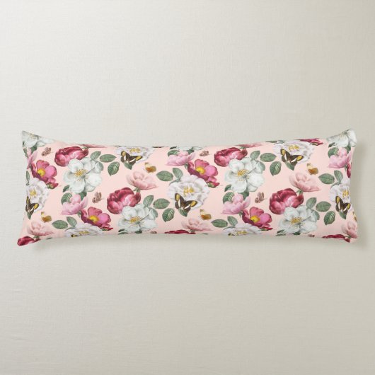 Coussins Longs Oreiller corps à motif floral (Devant)