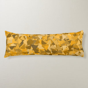 Coussins Longs Oreiller Corps à Motif Triangle Brun Orange