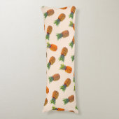 Coussins Longs Oreiller corps beige clair aux fruits d'ananas (Devant (Vertical))