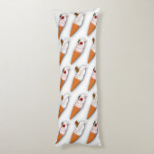 Coussins Longs Oreiller Corps Blanc Fraise ou Vanille? (Dos (Vertical))