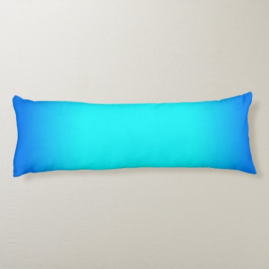 Coussins Longs Oreiller corps bleu turquoise (Dos)