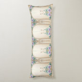 Coussins Longs Oreiller Corps Cadre Floral Décoratif (Dos (Vertical))