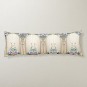 Coussins Longs Oreiller Corps Cadre Floral Décoratif (Dos)