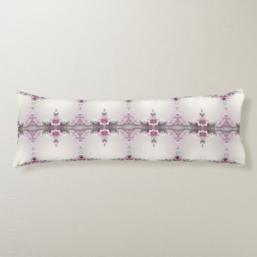 Coussins Longs Oreiller Corps Cadre Floral Rose (Devant)