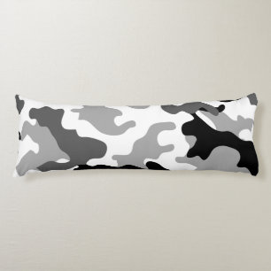 Coussins Longs Oreiller corps camouflage gris cool