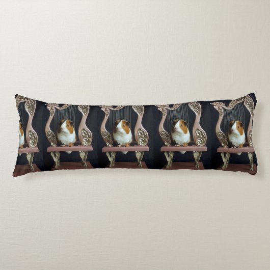 Coussins Longs Oreiller Corps Cochon d'Inde Fantaisiste Harpe (Devant)