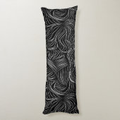 Coussins Longs Oreiller Corps Courbes Lignes Noir Blanc (Dos (Vertical))