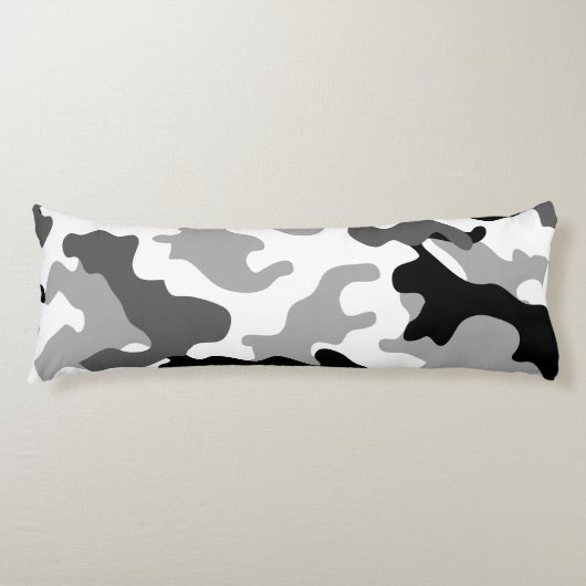 Coussins Longs Oreiller corps de camo gris cool (Devant)