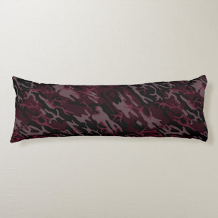 Coussins Longs Oreiller corps de camo rouge foncé