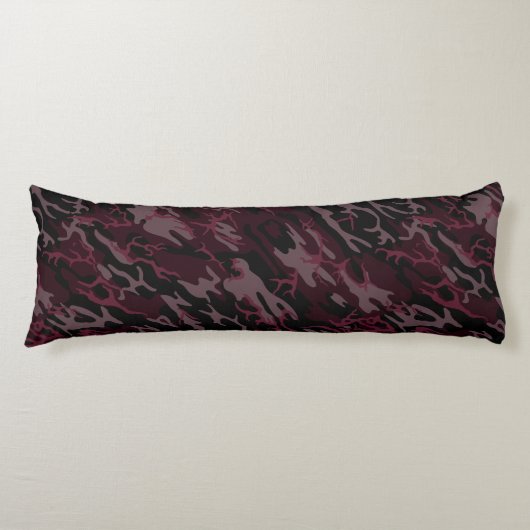 Coussins Longs Oreiller corps de camo rouge foncé (Devant)