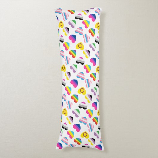 Coussins Longs Oreiller corps de coeur de fierté (devant Vertical)