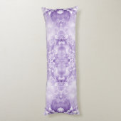 Coussins Longs Oreiller corps de fleurs blanches violettes (Dos (Vertical))