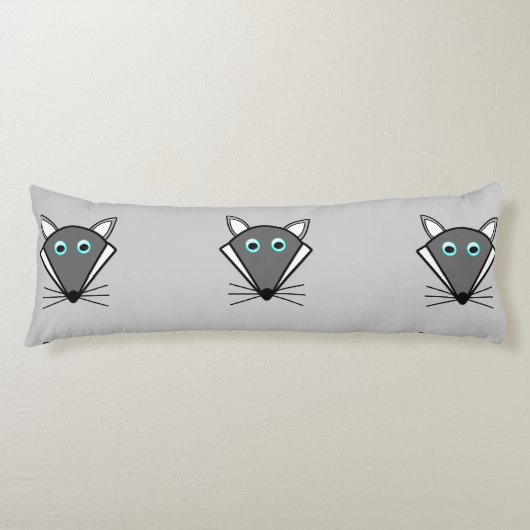 Coussins Longs Oreiller corps de loup d'Halloween mignon (Devant)