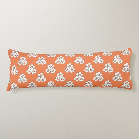 Coussins Longs Oreiller corps de marguerite orange centré (Devant)