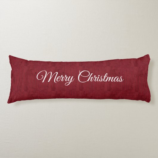 Coussins Longs Oreiller corps de Noël rouge profond (Devant)