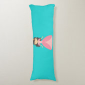 Coussins Longs Oreiller corps de princesse rose et turquoise (Devant (Vertical))