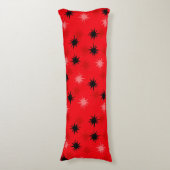 Coussins Longs Oreiller corps de Starburts Rouge atomique (Devant (Vertical))