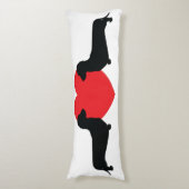 Coussins Longs Oreiller corps Doxie Love (Devant (Vertical))