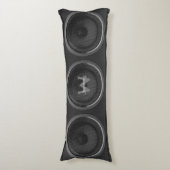 Coussins Longs Oreiller Corps Enceinte Stéréo Rétro Noir (Devant (Vertical))