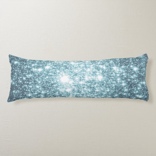 Coussins Longs Oreiller Corps Étoiles Sarcelle (Devant)