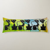 Coussins Longs Oreiller corps Express Chat Noir (Devant)