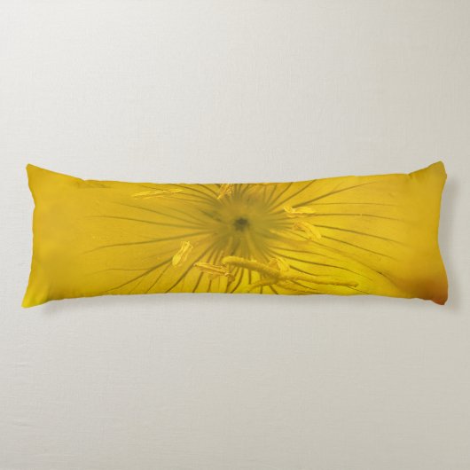 Coussins Longs Oreiller Corps Fleur Bokee Jaune (Devant)
