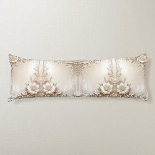 Coussins Longs Oreiller Corps Fleurs D'Ivoire