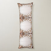 Coussins Longs Oreiller Corps Fleurs Roses et Blanches Douces (Dos (Vertical))