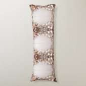 Coussins Longs Oreiller Corps Fleurs Roses et Blanches Douces (devant Vertical)