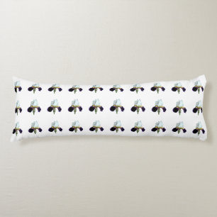 Coussins Longs Oreiller corps Iris violet et blanc