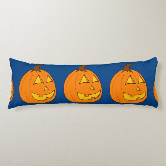 Coussins Longs Oreiller corps Jack o' Lantern bleu (Devant)