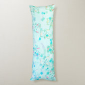 Coussins Longs Oreiller corps Kitty vert et rose (Dos (Vertical))