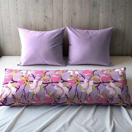 Coussins Longs Oreiller corps Magnolia en floraison