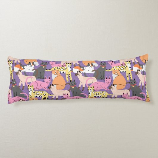 Coussins Longs Oreiller corps motif chat mignon (Dos)