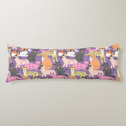 Coussins Longs Oreiller corps motif chat mignon (Devant)