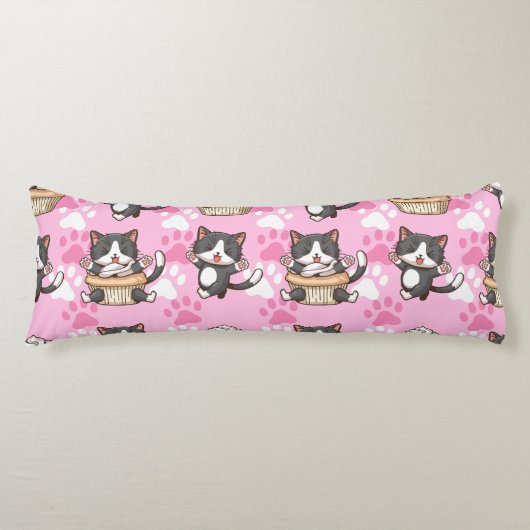 Coussins Longs Oreiller corps motif chat mignon (Devant)
