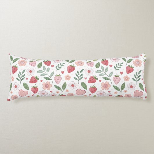 Coussins Longs Oreiller Corps Motif Fraise Mignon (Devant)