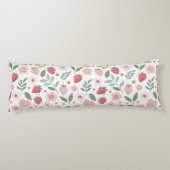 Coussins Longs Oreiller corps Motif mignon fraise (Dos)