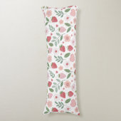 Coussins Longs Oreiller corps Motif mignon fraise (Devant (Vertical))