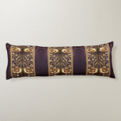 Coussins Longs Oreiller Corps Ornement Floral Doré (Dos)