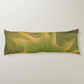 Coussins Longs Oreiller Corps Palette Fractale Vert Lumière (Dos)