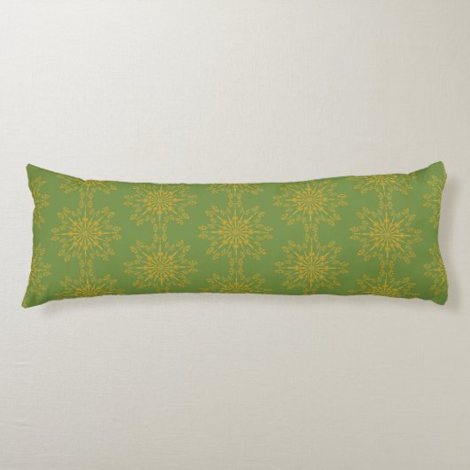 Coussins Longs Oreiller corps rétro Mandala Avocado (Devant)