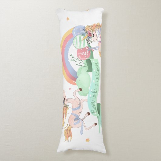 Coussins Longs Oreiller Corps Unicorne (Devant (Vertical))