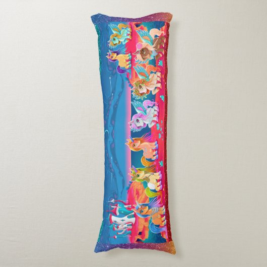 Coussins Longs Oreiller Corps Unicorne (devant Vertical)